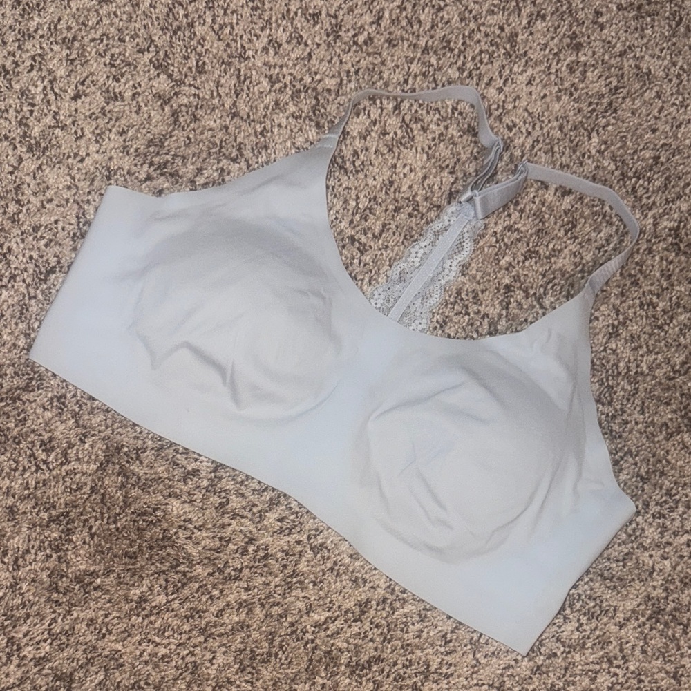 KNIX icy  baby blue lace pullover Racerback bralette XXL